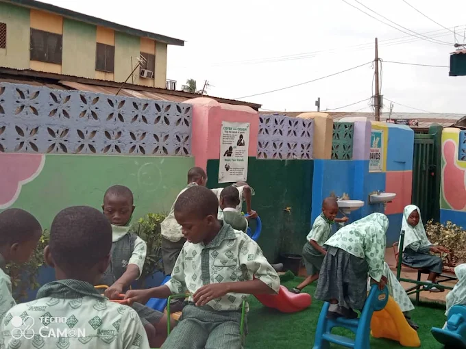 Pupils playing outside